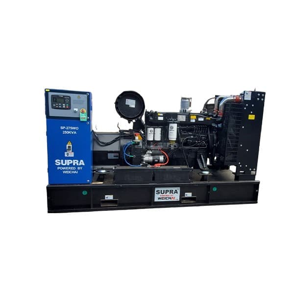 Supra Generator 250kva / 120kw Open frame 3 phase (WEICHAI Engine)
